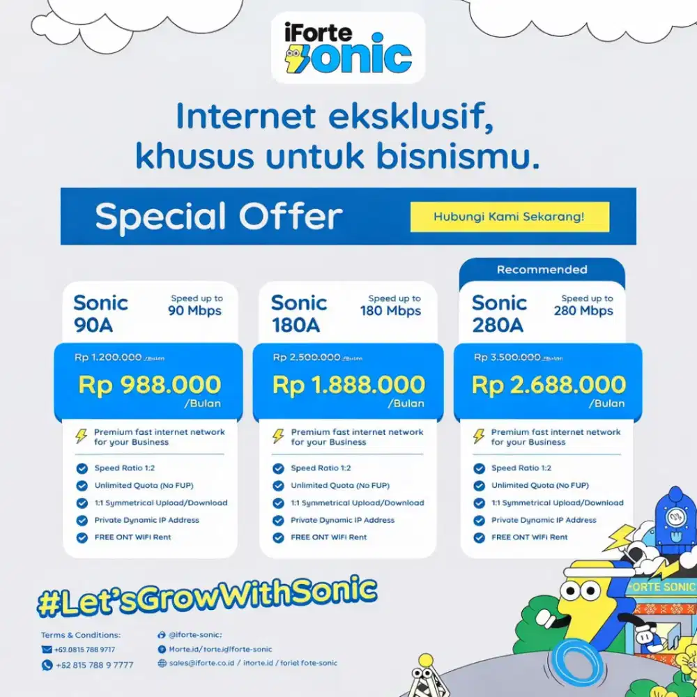 iForte Broadband Sonic Internet Bisnis