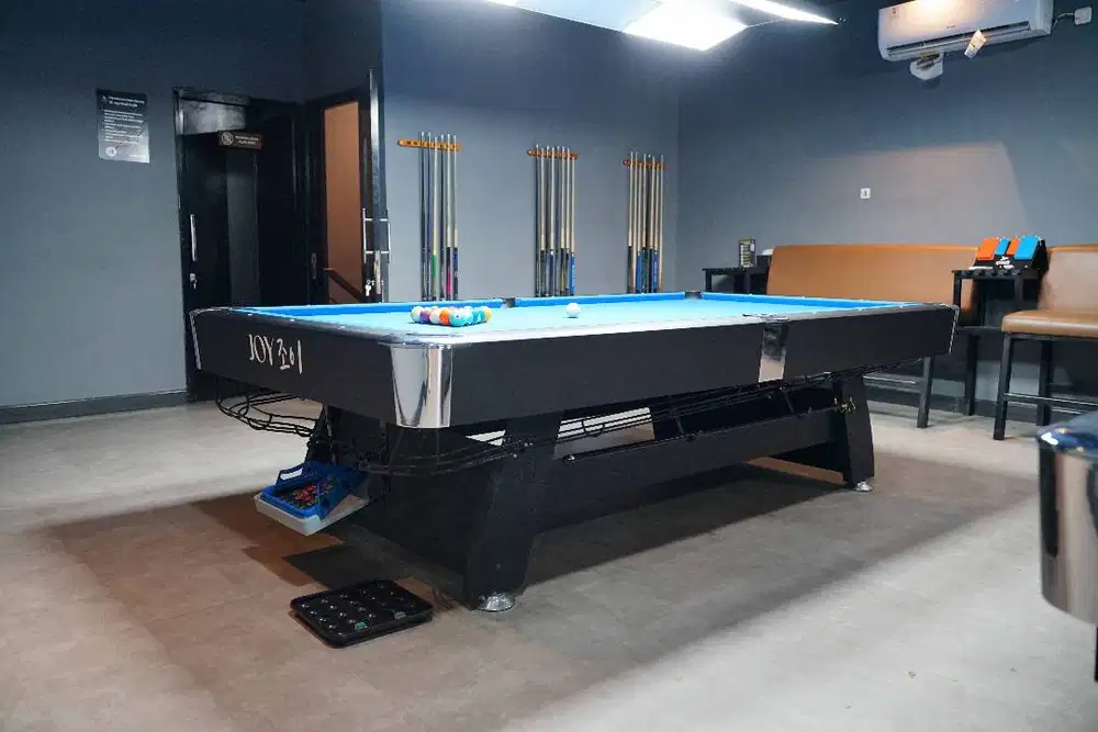 Meja Billiard Luxor 9 ft Pool Table with Black Slate Jade Black