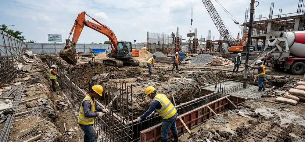 JASA PEKERJAAN PONDASI (BATU KALI, FOOT PLATE, BORE PILE) PROFESIONAL