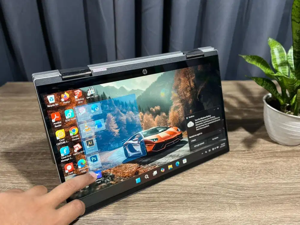 Laptop design editing hp x360 touchscreen core i5 gen12 8gb 256gb