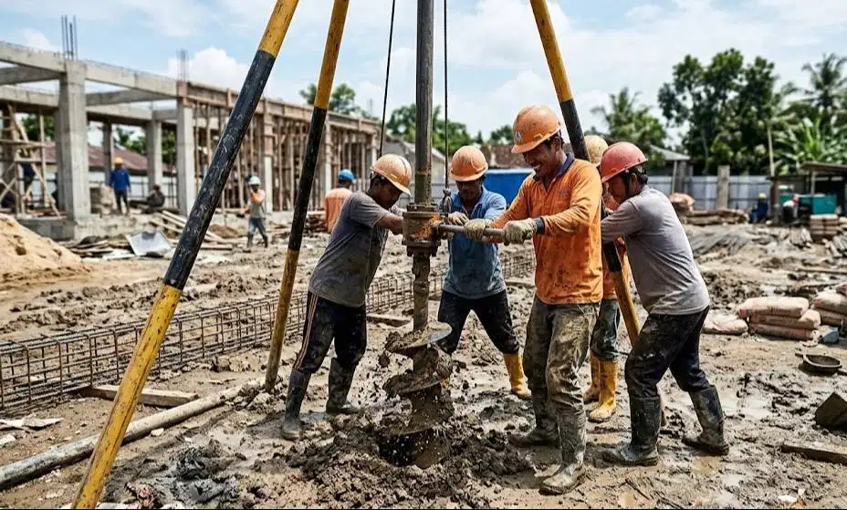 JASA PEKERJAAN PONDASI BORE PILE & STRAUSS PILE PROFESIONAL DAN BERGAR