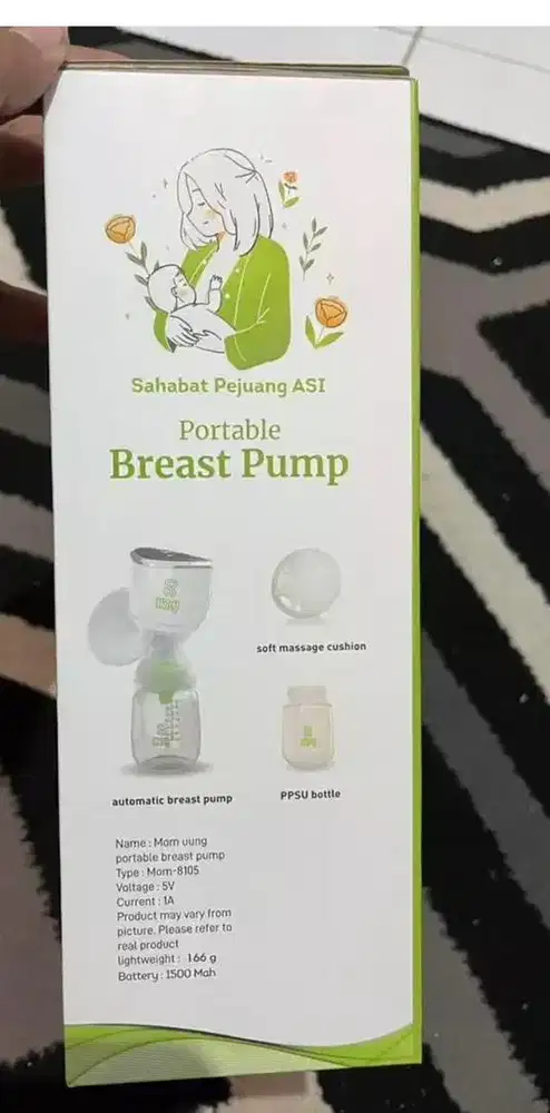 Pompa ASI Portabel Mom Uung + ASI Booster (SEMUA BARU, BELUM DIBUKA)