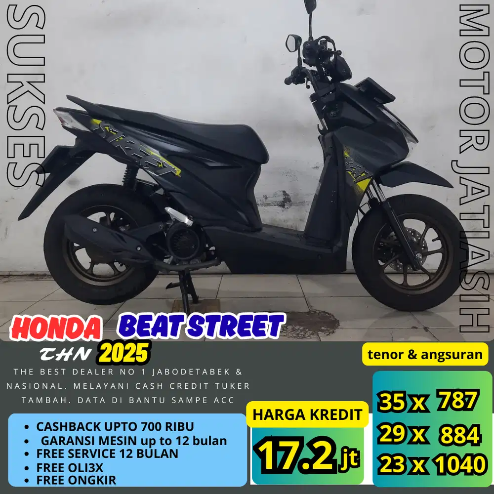 PROMO SPESIAL KM LOW PLAT BEKASI KOTA PASTI ACC HONDA BEAT STREET 2025