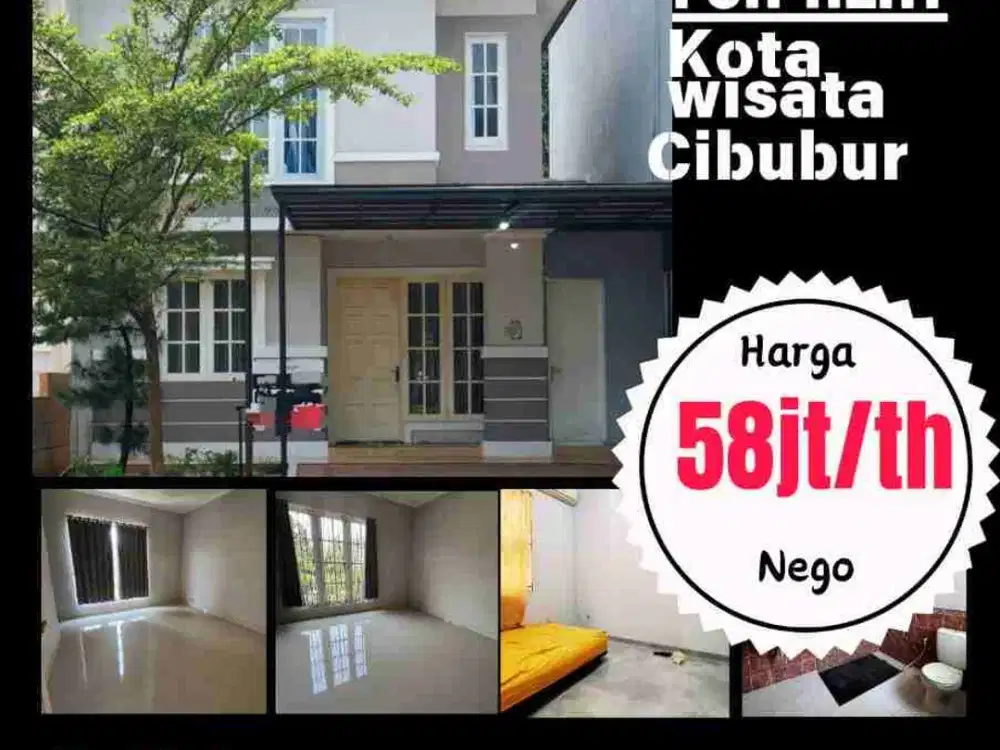 Rumah Sewa Rapi Siap Huni di Kota Wisata Cibubur