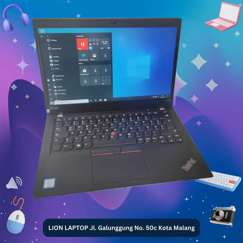 RAM 16GB SSD 256GB Core i5 Gen 8 Slim Lenovo Thinkpad X390 [27|02]