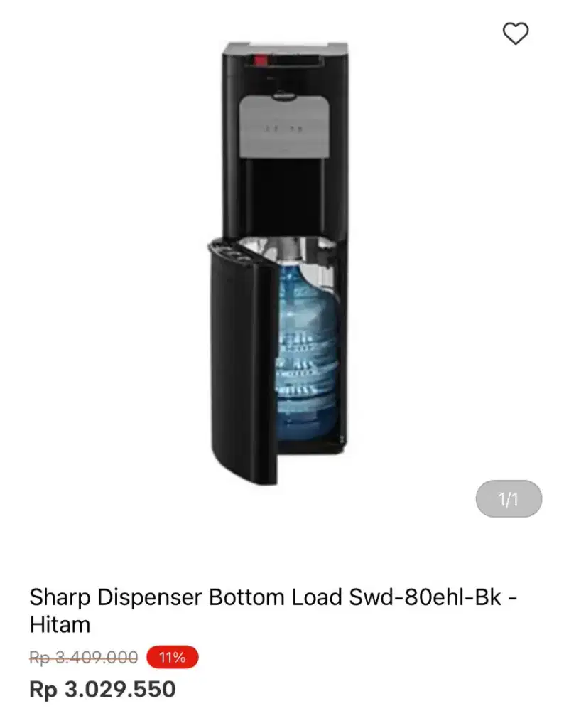 SHARP DISPENSER GALON BAWAH SWD-80EHL-BK