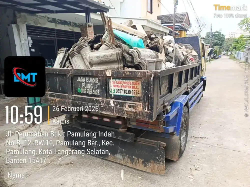 Jasa buang puing dan angkut sampah