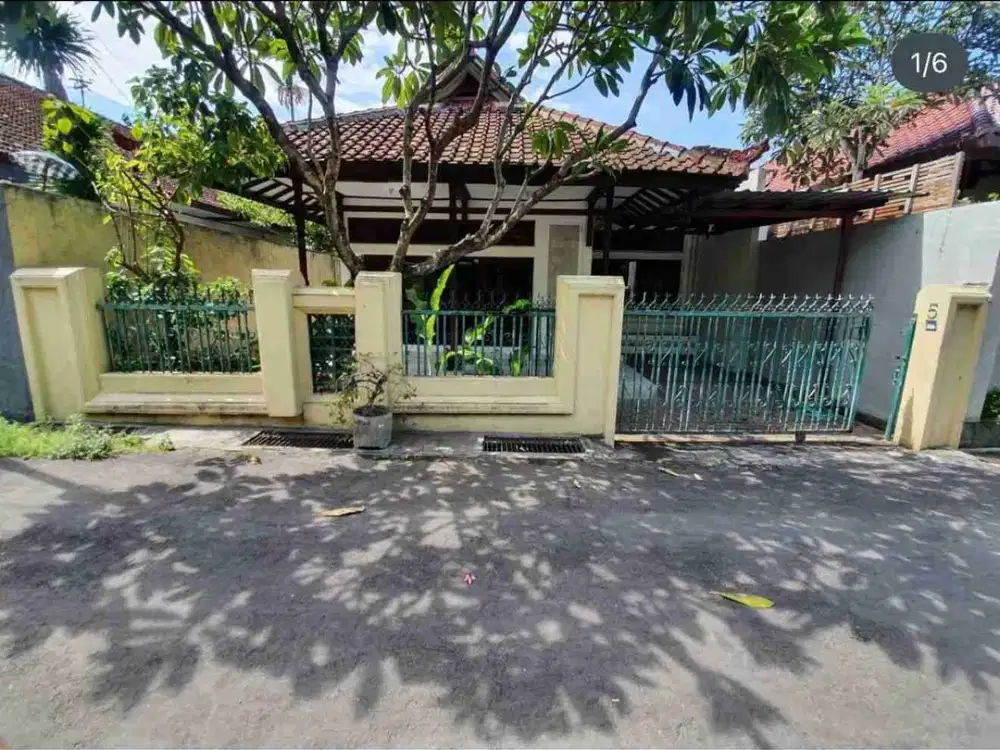 Jual Tanah + Bangunan Luas Jl 177m²/1.77 ara Jl.Laksamana Denpasar Dekat Renon