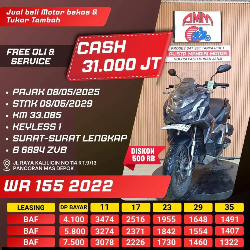 ADV 160 CBS TH 2024 BISA CASH/KREDIT/TRADE IN/PAKAI CC/PAYLATER