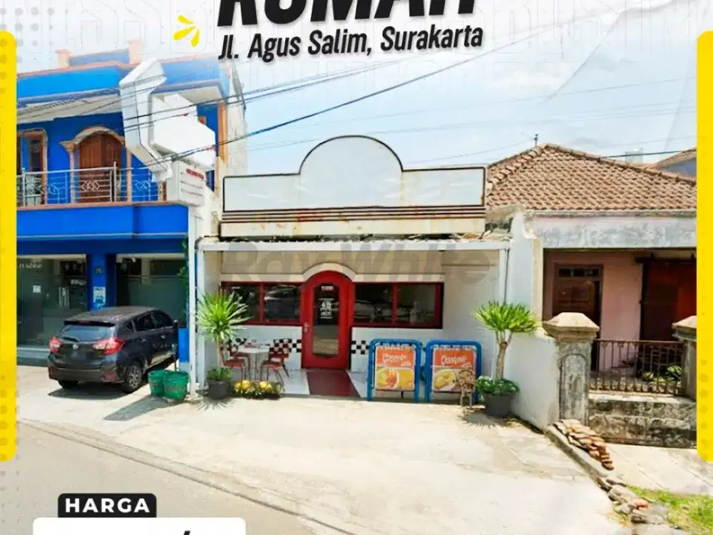 Disewakan Rumah Usaha Strategis Fasad Komersial di Jalan Agus Salim Solo