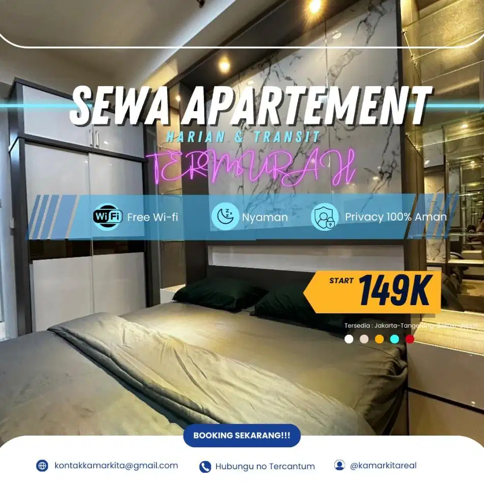Disewakan apartemen Harian/Transit BINTARO ICON Tangerang Termurah