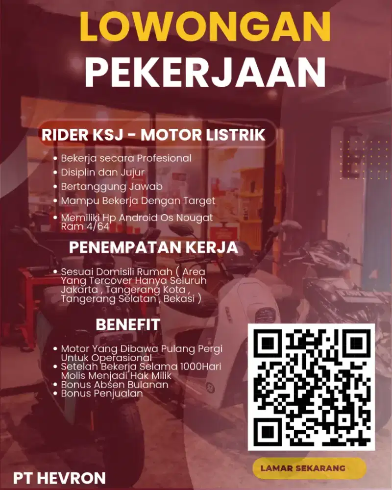 LOWONGAN KERJA - BARISTA KELILING ( JADETABEK ONLY )