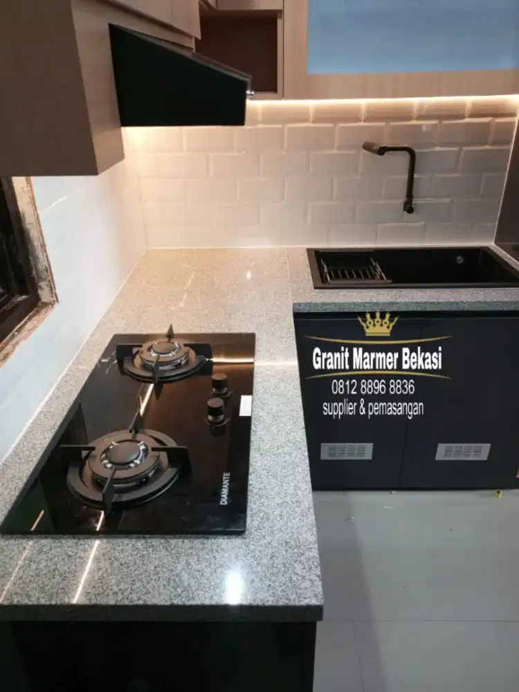 Top table kitchen set marmer granit