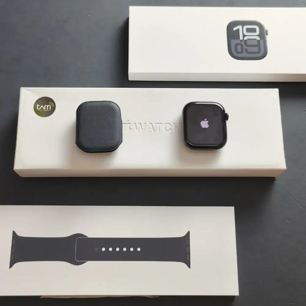 APPLE WATCH 10 JET BLACK 46MM ALUMINIUM CASE SB M/L GPS GARANSI INTER