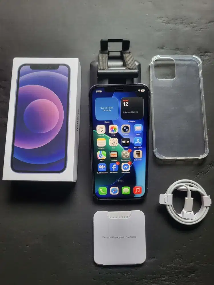 Iphone 12 128gb purple inter all operator mulus normal no minus