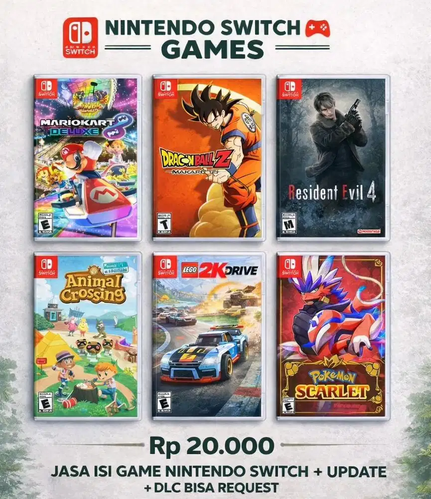 Jasa isi game nintendo switch