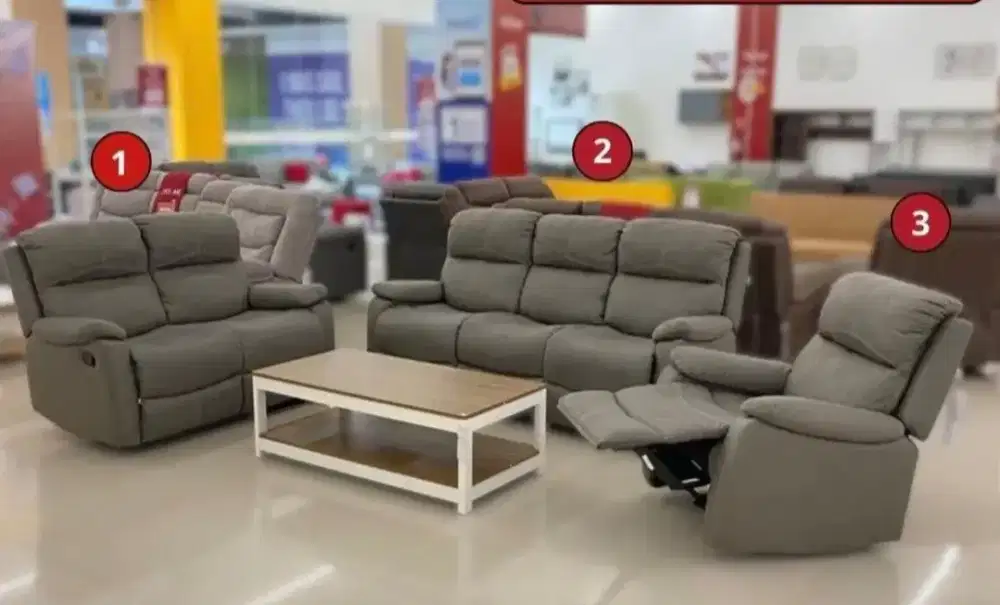 Set sofa Recliner 3+2+1 Nathan