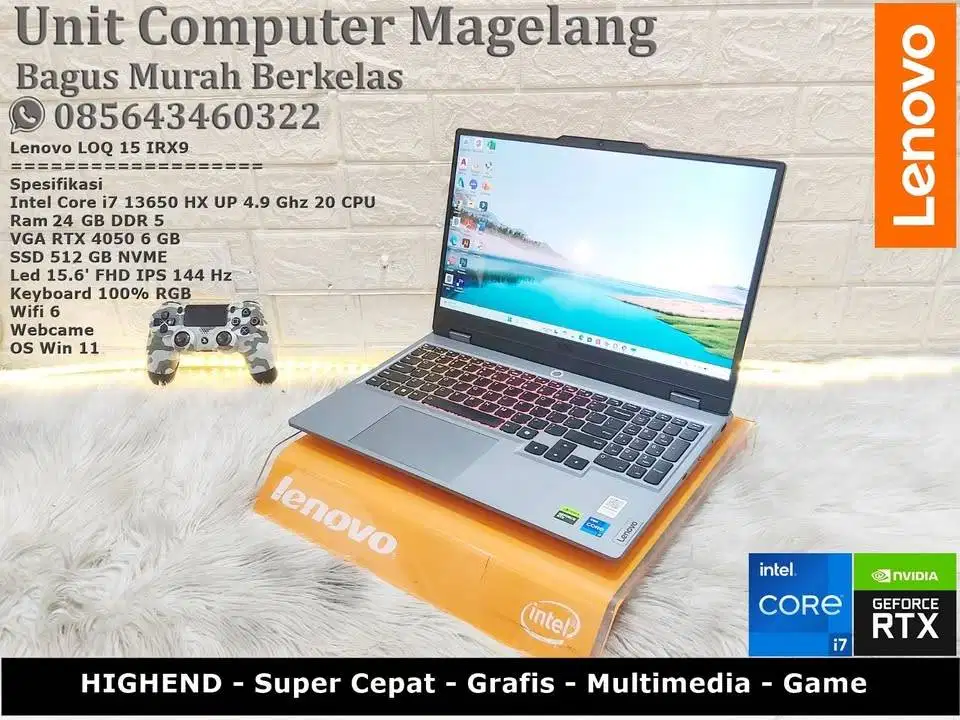 Lenovo LOQ 15 IRX9  Core i7 13650 HX II RTX 4050 II Laptop Arsitek