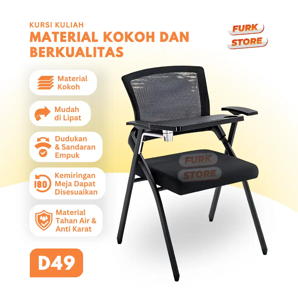 Kursi Lipat Belajar Tipe D49 - Bangku Kuliah Lipat | Kursi Mahasiswa |