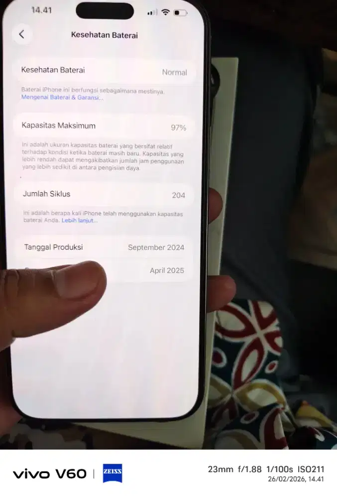 Iphone 16 Pro max 256Gb resmi lngkp ori Sa/a grnai thun dpn bs TT