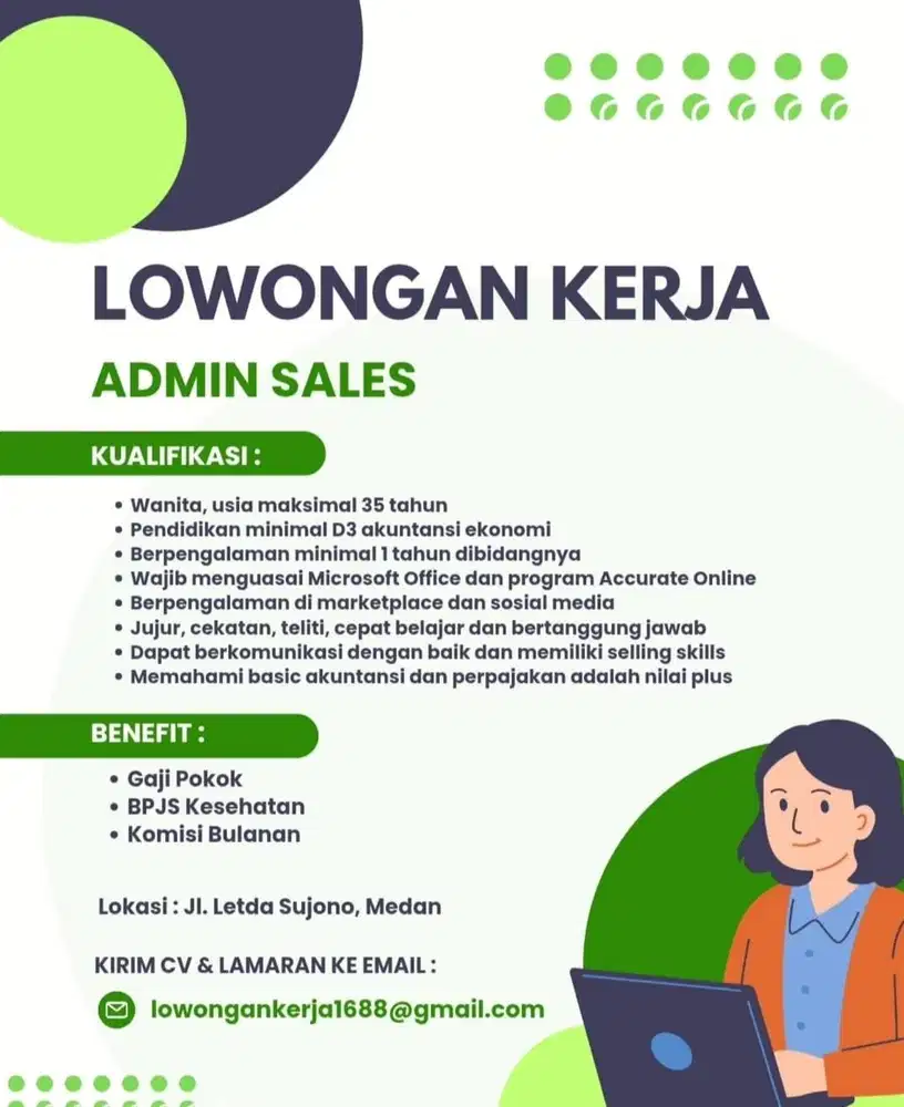 LOKER ADMIN SALES (SESUAI DESKRIPSI DI ATAS)