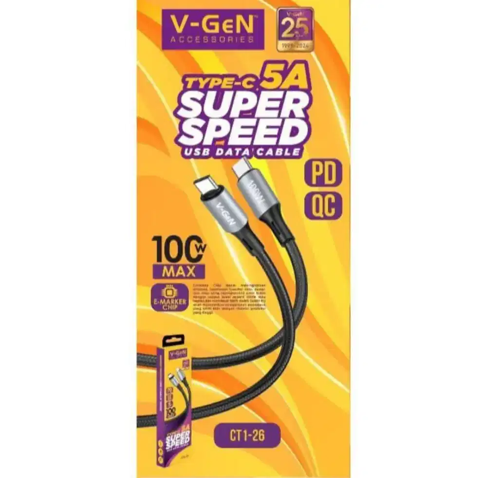 V-Gen kabel data type c to type c