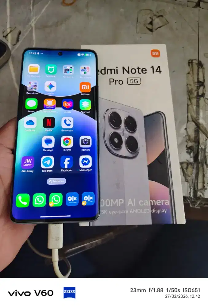 Xiaomi Note 14 Pro 8+8/256 5G like new lngkp ori bs Tkr tmbah