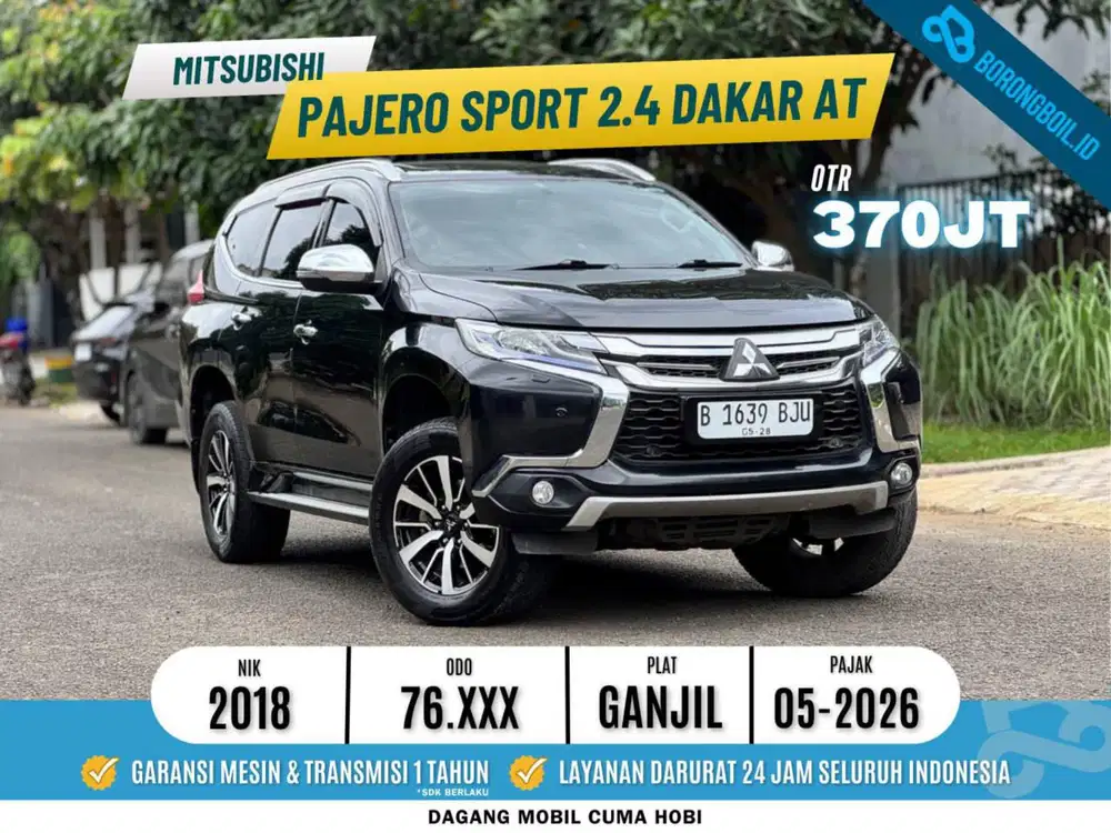 Mitsubishi Pajero sport Dakar 2.4 AT diesel 2018 hitam 2019 fortuner