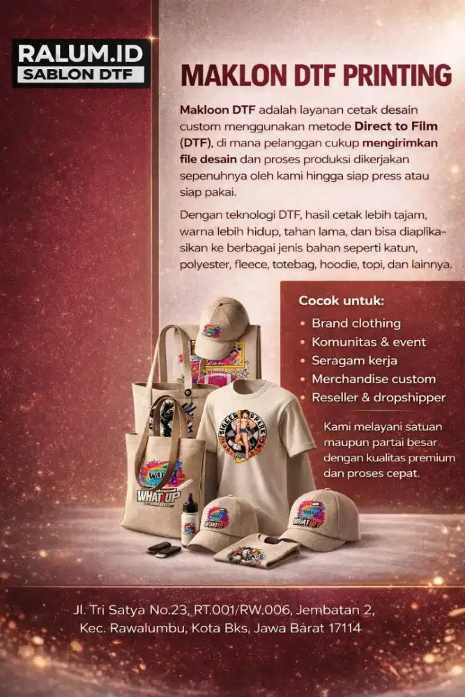 Layanan Makloon DTF Fast Response & Harga Bersahabat