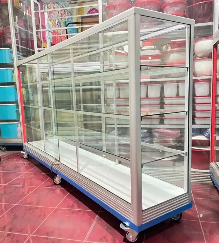 Di Jual Etalase Pake Roda Ukuran 2Mx1M