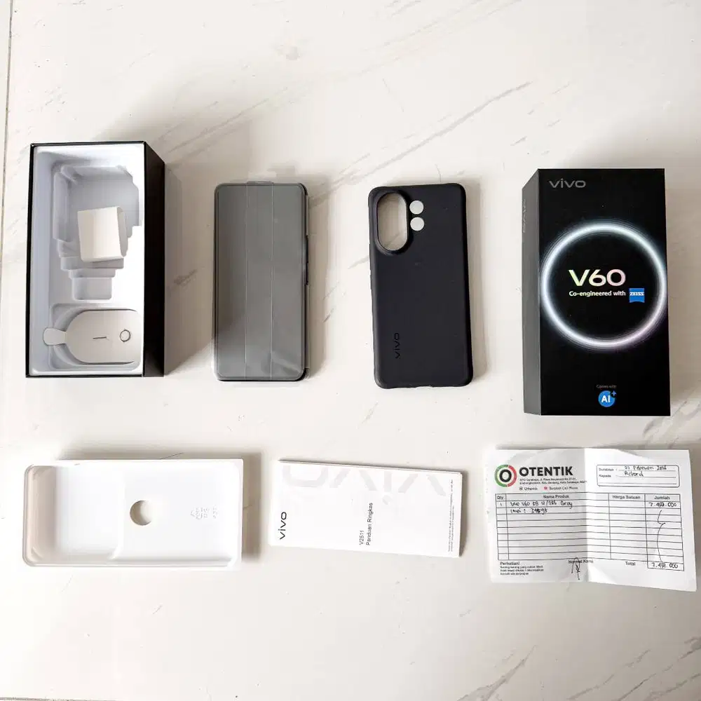 DIJUAL ! VIVO V60 GREY 12/256 BARU BUKA BOX