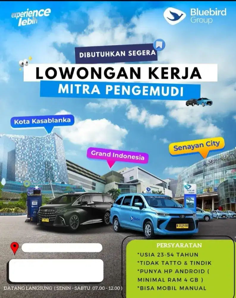 DI CARI 20 ORANG DRIVER