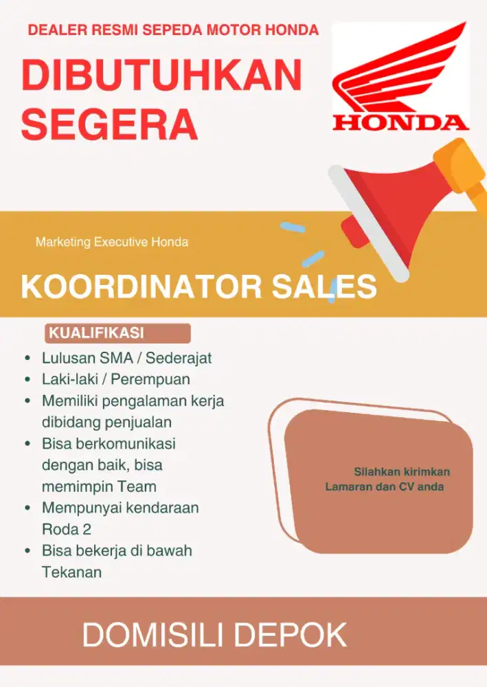 Koordinator Sales dan Marketing