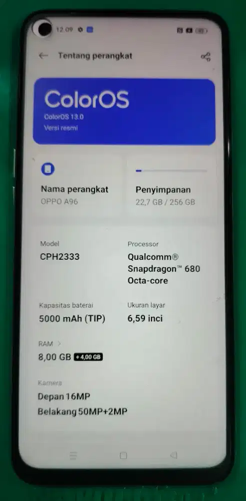 OPPO A96 8+8/256Gb HP ONLY