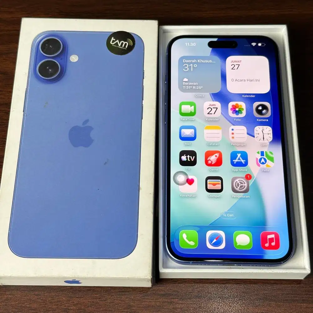 iPhone 16 Plus 256GB Fullset mulus Ultramarine