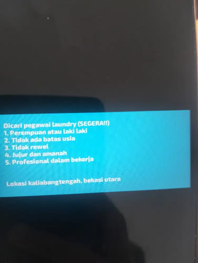 Lowongan karyawan laundry