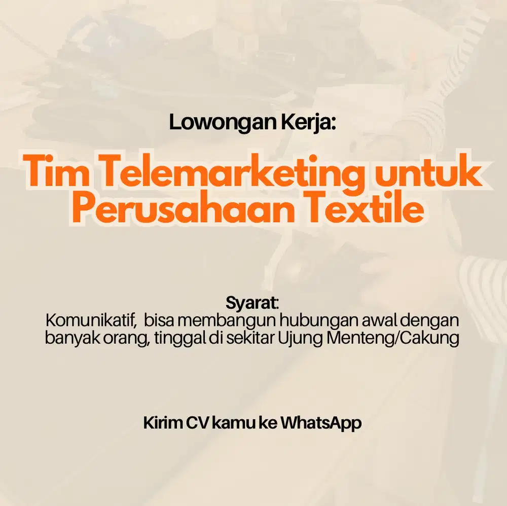 Lowongan Kerja Telemarketing