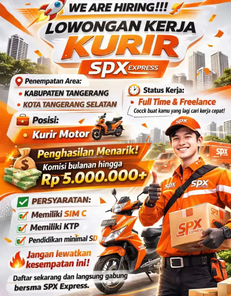 LOKER KURIR SPX SHOPEE EXPRESS RIDER ALL TANGERANG
