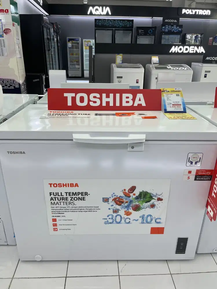 KREDIT FREEZER BOX TOSHIBA 300L TANPA DP! BUNGA 0% FREE 1 CICILAN