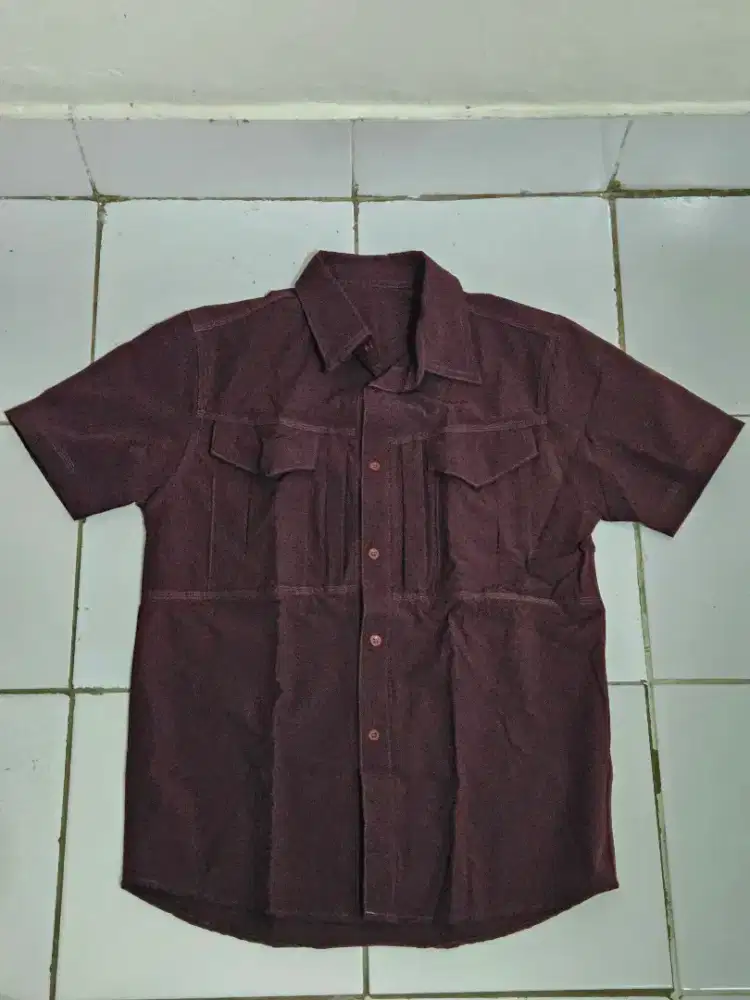 Kemeja Tactical Merah Maroon