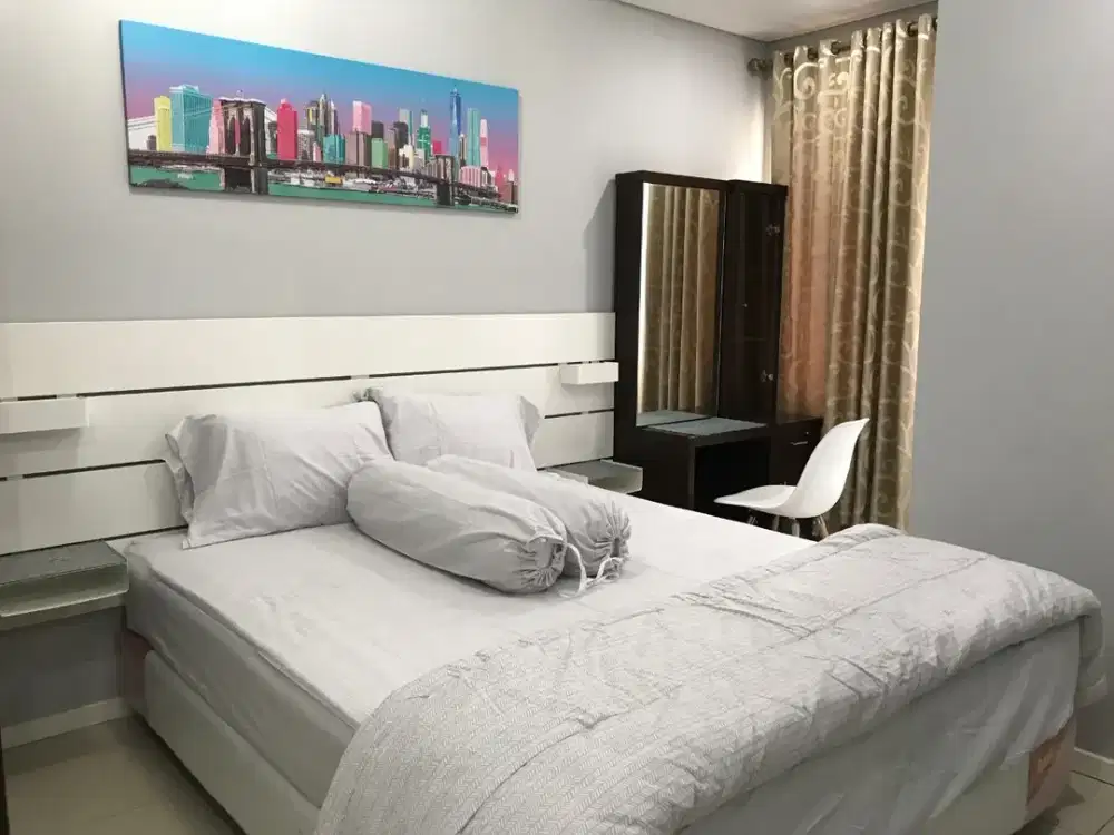 Disewakan 2BR Furnish lLantai Rendah di Apartemen Royal Mediterania Garden