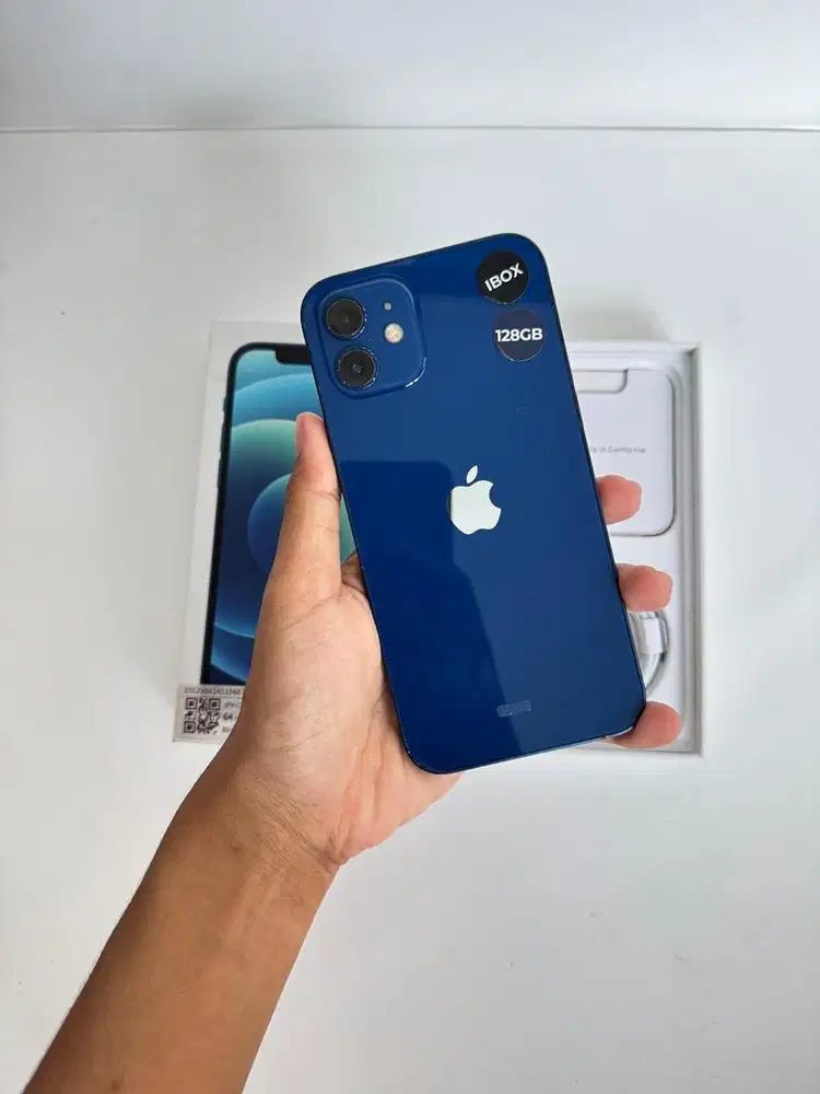 IPHONE 12 64GB BEKAS IBOX FULLSET MINUS LECET PEMAKAIAN