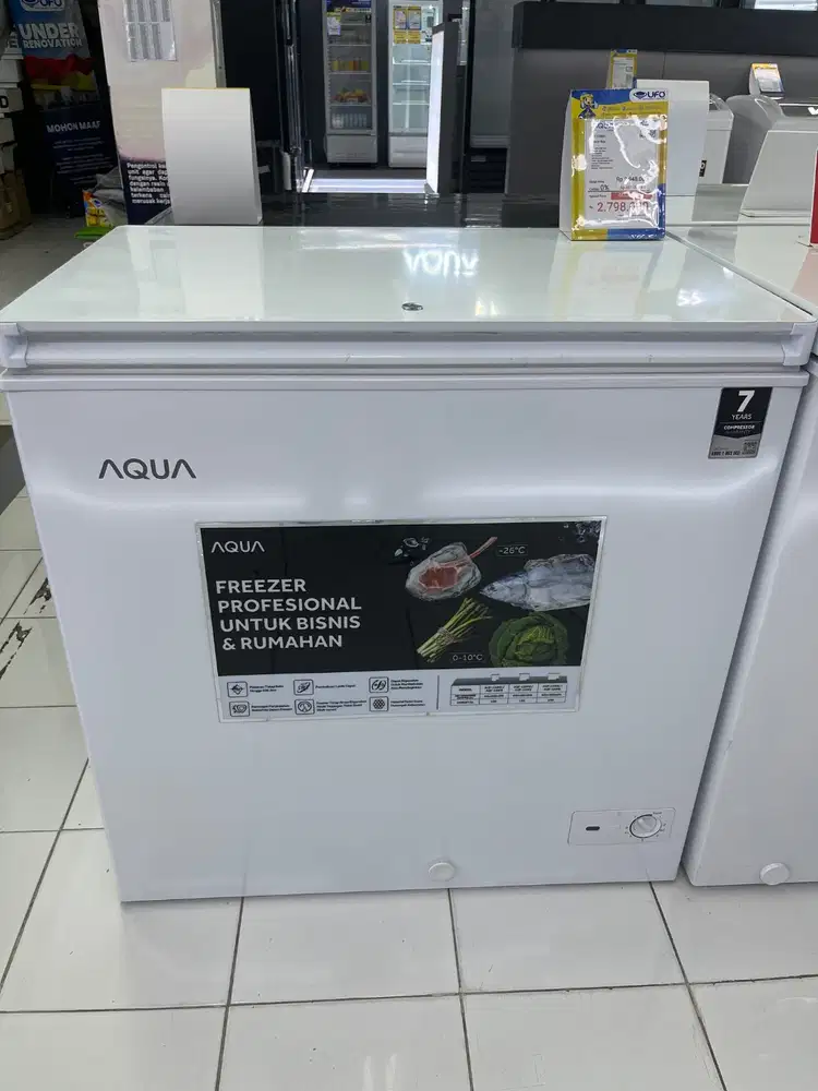 KREDIT FREEZER BOX AQUA 200L TANPA DP! BUNGA 0% FREE 1 CICILAN