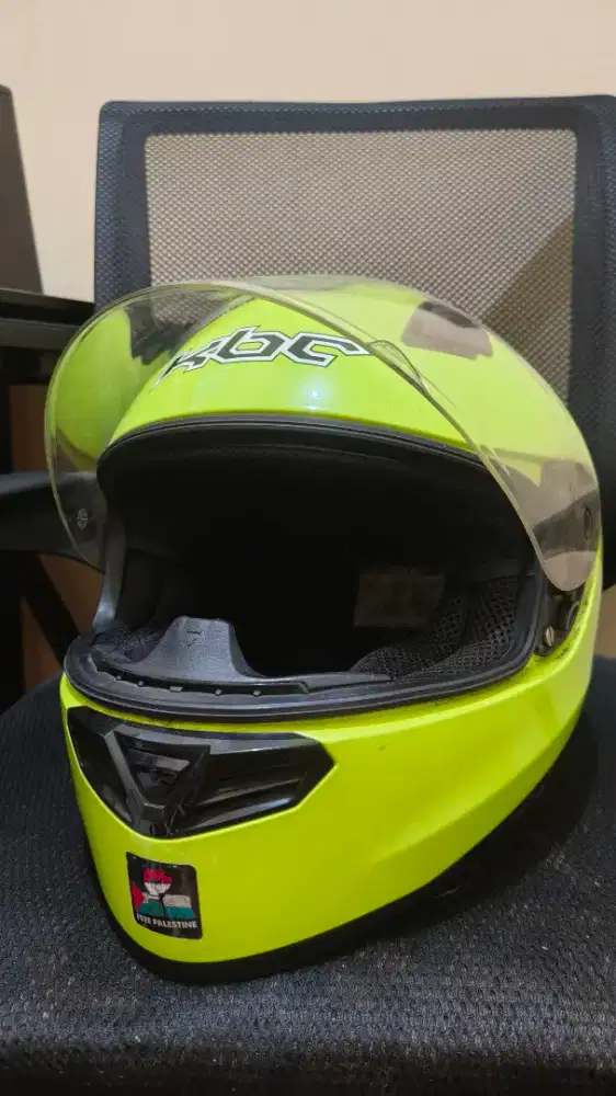Helm Full Face KBC VK Size M Lime Green