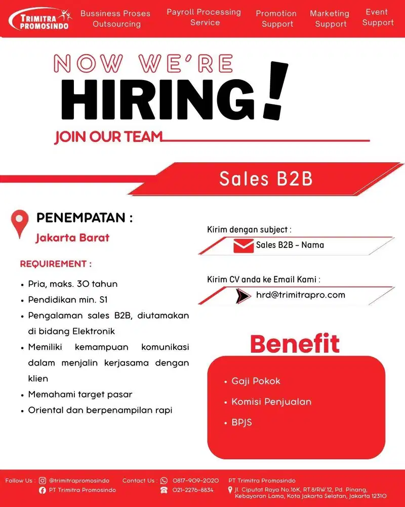 SALES B2B PRODUCT ELEKTRONIK