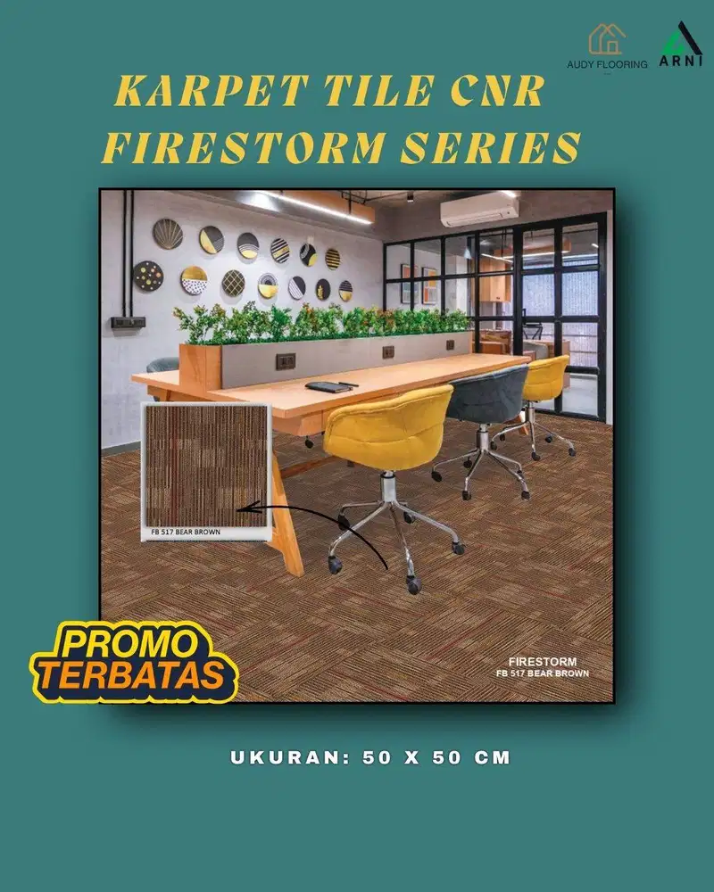 Karpet Tile CNR Firestorm Series 50 cm x 50 cm | Dekorasi Karpet Kanto