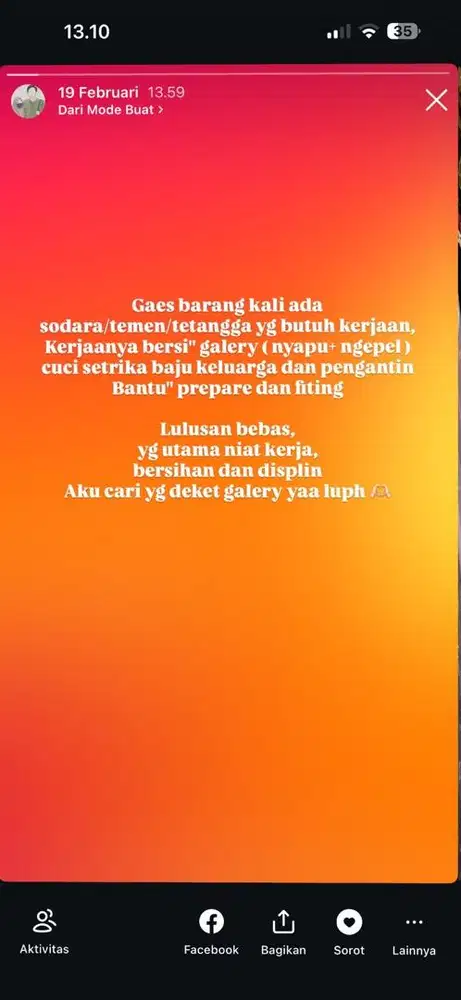 Bersih untuk galery wedding