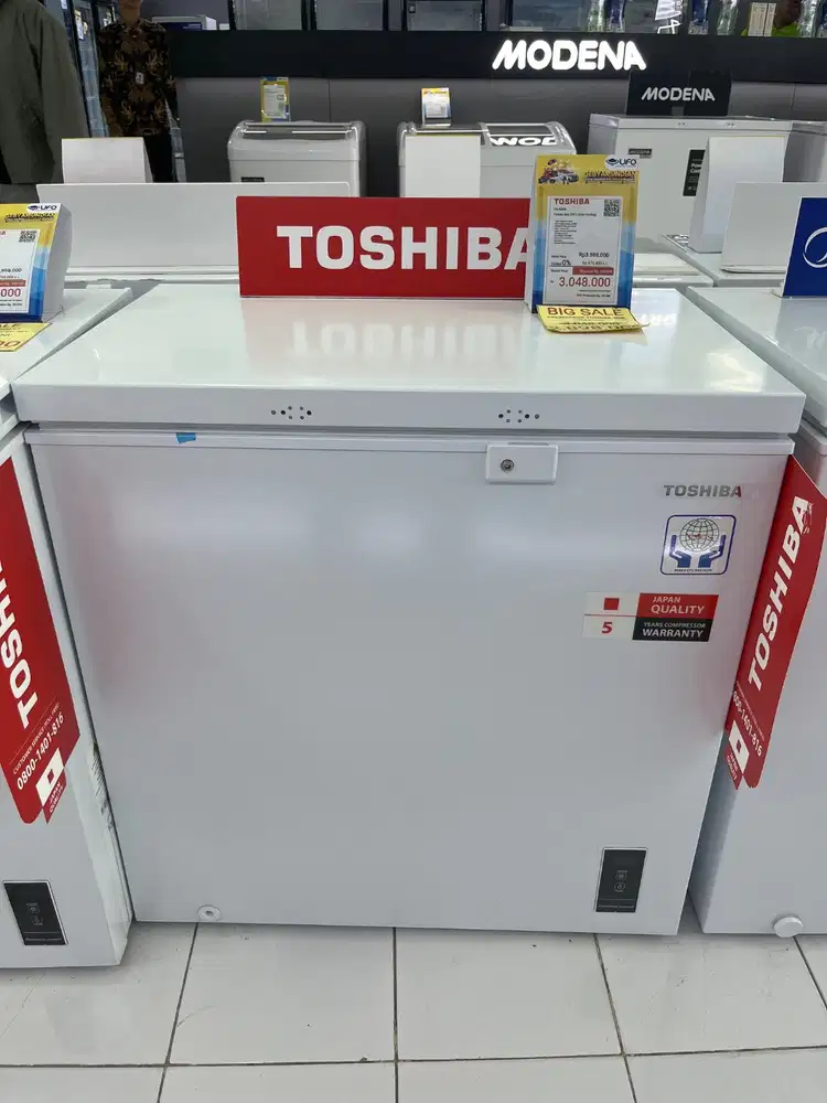 KREDIT FREEZER BOX TOSHIBA 200L TANPA DP! BUNGA 0% FREE 1 CICILAN