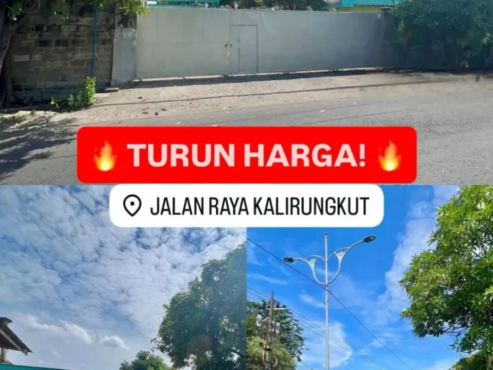 TURUN HARGA! Dijual tanah jalan raya kalirungkut