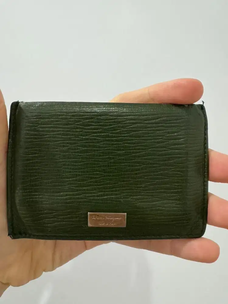 Dompet kartu Salvatore Feragamo made in italy Green Blue
